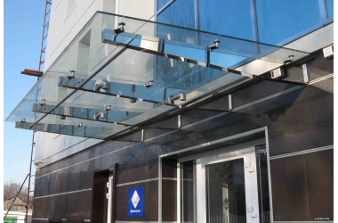 Стеклянные козырьки