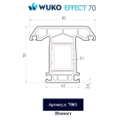 ПВХ профили ИМПОСТ T 5-КАМ, С УП. БЕЛЫЙ WUKO EFFECT